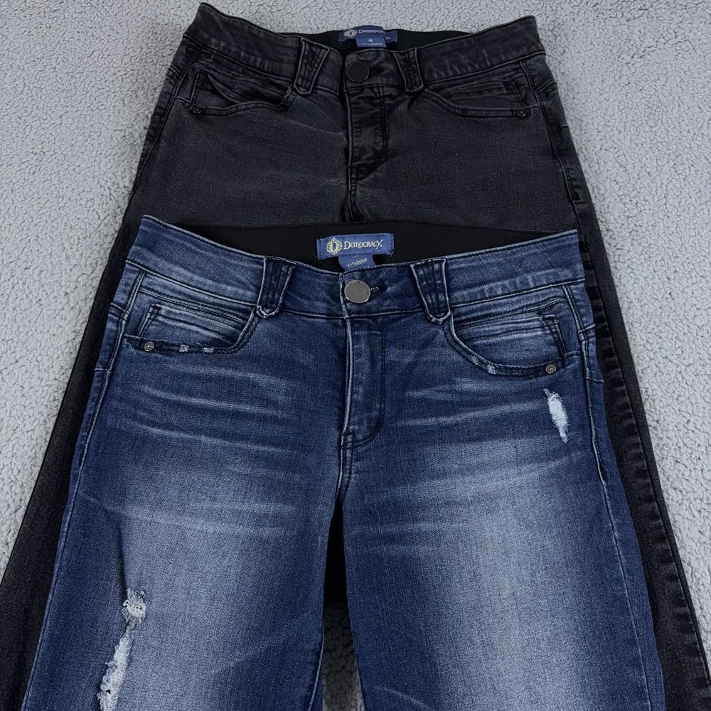LOT OF 2 Democracy Ab Solution Jeans Womens 8 Skinny Fit Denim Stretch Casual